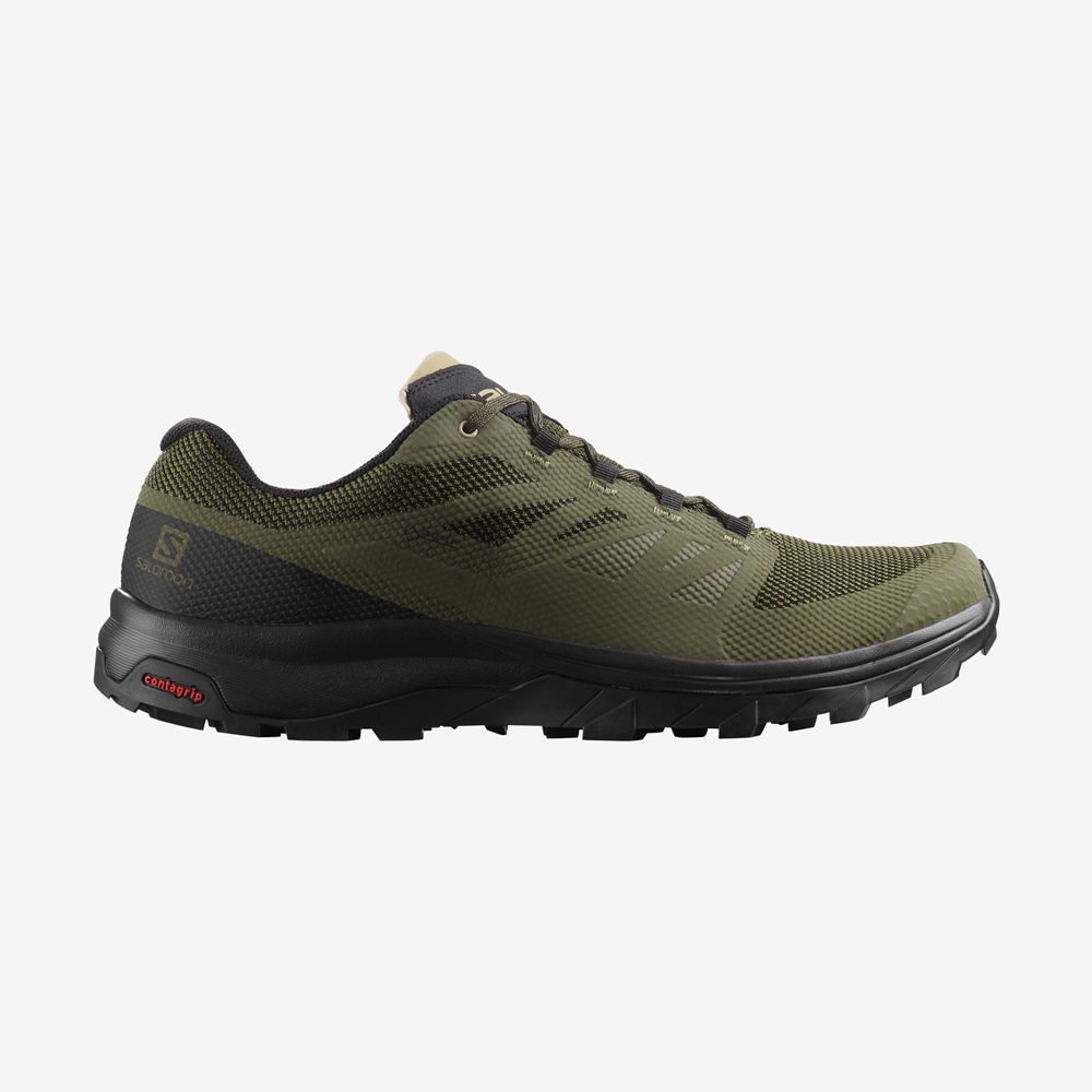 Chaussures De Randonnée Salomon Homme Vert Olive Vert - Salomon OUTLINE GORE-TEX - France (4286-SYJP